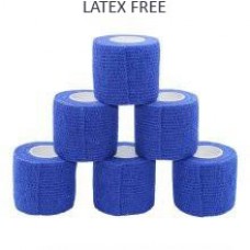 LATEX FREE - Cohesive Bandage 5.0cm - Blue (UK DELIVERY ONLY)