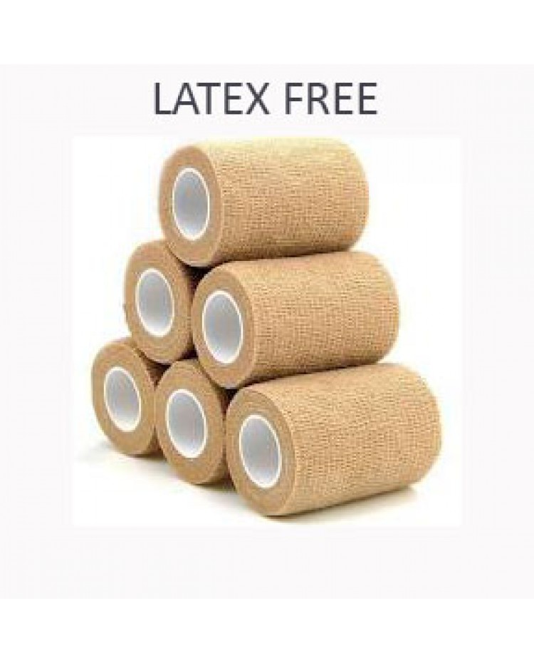 LATEX FREE - Cohesive Bandage 7.5cm - TAN (UK DELIVERY ONLY)